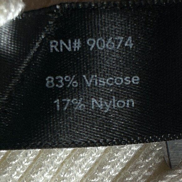 Boston Proper SZL Ivory Viscose Mock Neck Ribbed Sweater Minimalist Classic Chic - Picture 10 of 12